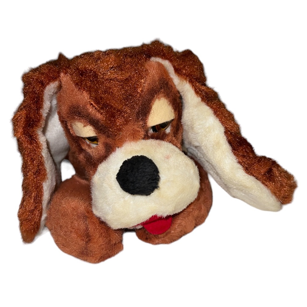 Vtg  Anthropomorphic Collegiate Puppy Dog Plush Stuffed Spaniel Personality Pet